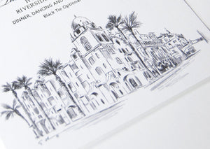 The Mission Inn Hotel and Spa, Riverside Wedding Invitation Package (Sold in Sets of 10 Invitations, RSVP Cards + Envelopes)