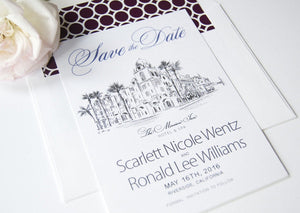 Mission Inn Hotel & Spa, Riverside Skyline Save the Date Cards (set of 25 cards and white envelopes)