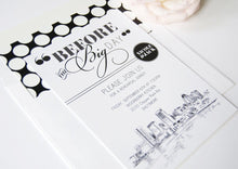 Load image into Gallery viewer, Baltimore Skyline Rehearsal Dinner Invitations (set of 25 cards)
