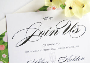 Disney Inspired Cinderella's Carriage Fairytale Wedding Rehearsal Dinner Invitations (set of 25 cards)