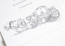 Load image into Gallery viewer, Disney Inspired Cinderella&#39;s Carriage Fairytale Wedding Invitations, Quinceanera  (Sold in Sets of 10 Invitations, RSVP Cards + Envelopes)
