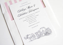 Load image into Gallery viewer, Disney Inspired Cinderella&#39;s Carriage Fairytale Wedding Invitations, Quinceanera  (Sold in Sets of 10 Invitations, RSVP Cards + Envelopes)
