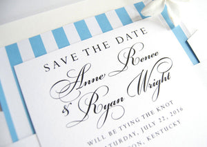 Lexington, Kentucky Wedding Save the Date Cards, Skyline Save the Dates (set of 25 cards and white envelopes)