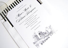 Load image into Gallery viewer, Atlanta, Georgia Skyline Wedding Invitations Package (Sold in Sets of 10 Invitations, RSVP Cards + Envelopes)
