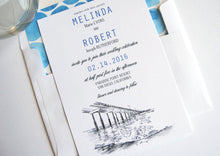 Load image into Gallery viewer, Ocean Beach, San Diego Beach Wedding Invitations Package (Sold in Sets of 10 Invitations, RSVP Cards + Envelopes)
