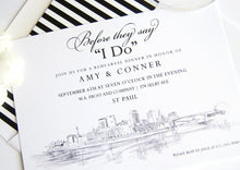 Load image into Gallery viewer, St Paul Skyline Rehearsal Dinner Invitation Cards (set of 25 cards)
