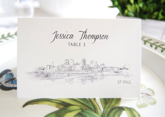 St Paul Skyline Folded Place Cards (Set of 25 Cards)