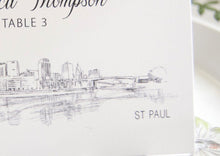 Load image into Gallery viewer, St Paul Skyline Folded Place Cards (Set of 25 Cards)
