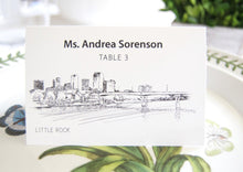 Load image into Gallery viewer, Little Rock Skyline Folded Place Cards (Set of 25 Cards)
