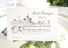 Load image into Gallery viewer, Indianapolis Skyline Folded Place Cards (Set of 25 Cards)
