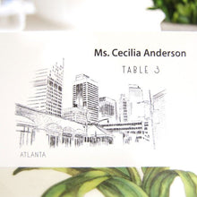 Load image into Gallery viewer, Atlanta Skyline Folded Place Cards (Set of 25 Cards)
