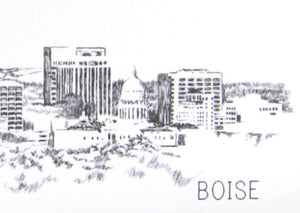 Boise Skyline Folded Place Cards (Set of 25 Cards)