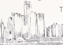 Load image into Gallery viewer, Detroit Skyline Folded Place Cards (Set of 25 Cards)
