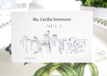 Load image into Gallery viewer, Houston Skyline Folded Place Cards (Set of 25 Cards)
