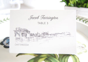 Chattanooga Skyline Folded Place Cards (Set of 25 Cards)