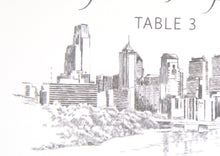 Load image into Gallery viewer, Philadelphia Skyline Folded Blank Place Cards (Set of 25 Cards)
