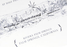 Load image into Gallery viewer, Riviera Palm Springs Destination Wedding Invitation Package (Sold in Sets of 10 Invitations, RSVP Cards + Envelopes)
