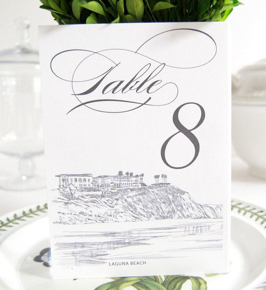 Laguna Beach Skyline Table Numbers (1-10)