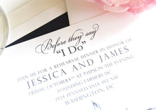 Load image into Gallery viewer, The White House, Washington DC Skyline Rehearsal Dinner Invitations (set of 25 cards)
