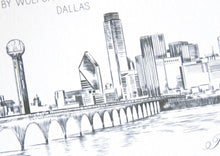 Load image into Gallery viewer, Dallas View with Bridge Skyline Weddings Rehearsal Dinner Invitations (set of 25 cards)

