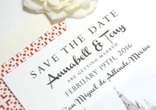 Load image into Gallery viewer, San Miguel, Mexico Skyline Destination Wedding Watercolors Save the Date Cards (set of 25 cards)
