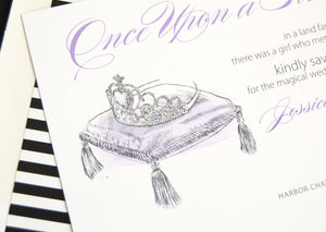 Fairytale Wedding, Cinderella Tiara, Princess, Disney Wedding Save the Date Cards (set of 25 cards)