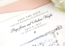 Load image into Gallery viewer, La Jolla Skyline Watercolor Save the Dates (set of 25 cards)
