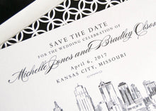 Load image into Gallery viewer, Kansas City Skyline Save the Dates (set of 25 cards)
