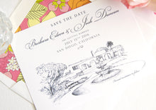 Load image into Gallery viewer, Thursday Club, San Diego, Ocean Beach Hand Drawn Save the Date Cards (set of 25 cards)
