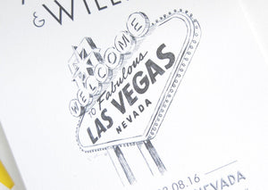 Las Vegas Sign Skyline Save the Date Cards (set of 25 cards)