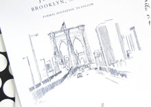Load image into Gallery viewer, Brooklyn Bridge Skyline Save the Date Cards (set of 25 cards)
