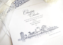 Load image into Gallery viewer, New Orleans Skyline Rehearsal Dinner Invitations (set of 25 cards)
