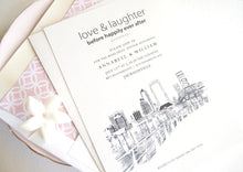Load image into Gallery viewer, Jacksonville Skyline Rehearsal Dinner Invitations (set of 25 cards)
