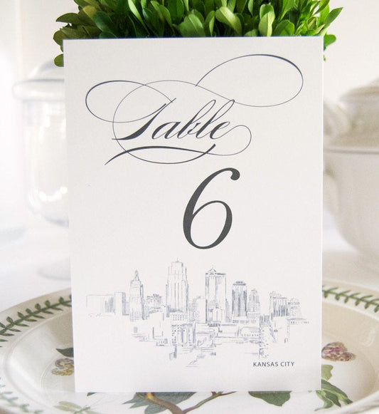 Kansas City Skyline Table Numbers (1-10)