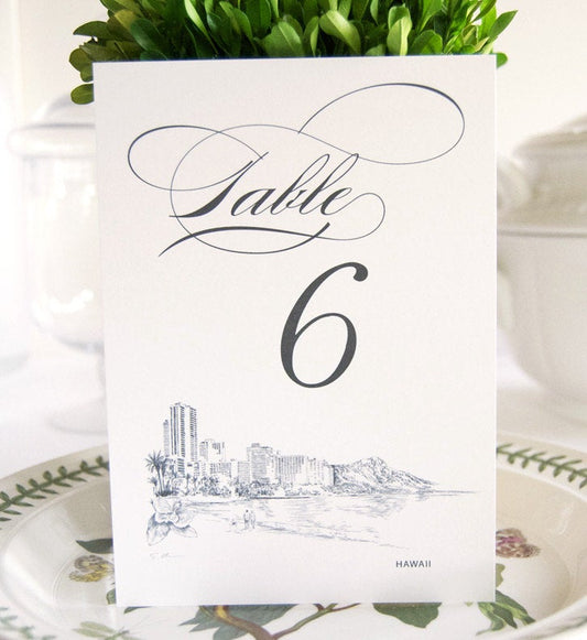 Hawaii Skyline Table Numbers (1-10)