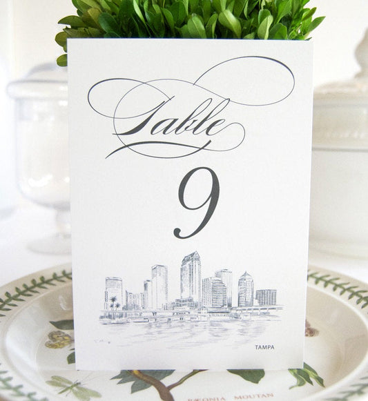 Tampa Skyline Table Numbers (1-10)