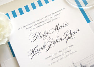 San Antonio Skyline Wedding Invitation Package (Sold in Sets of 10 Invitations, RSVP Cards + Envelopes)