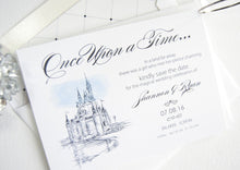 Load image into Gallery viewer, Disney World Save the Dates, Save the Date, Fairytale Wedding, Cinderella&#39;s Castle, Orlando Wedding Save the Date Cards (set of 25 cards)
