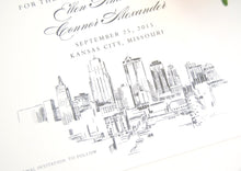 Load image into Gallery viewer, Kansas City Skyline Save the Date Cards (set of 25 cards)

