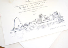 Load image into Gallery viewer, St. Louis Skyline Engagement Party Invitations, St. Louis Engagement Announcements You Design it! (set of 25 cards)
