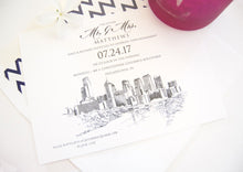 Load image into Gallery viewer, Philadelphia Skyline Engagement Party Invitations, Philadelphia Engagement Announcements You Design it! (set of 25 cards)
