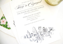 Load image into Gallery viewer, Kansas City Skyline Engagement Party Invitations, Kansas City Engagement Announcements You Design it! (set of 25 cards)
