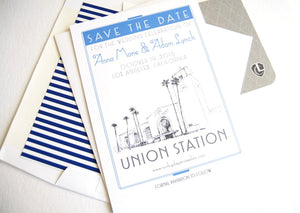 Los Angeles Union Station, Train Station, Los Angeles Save the Date Cards (set of 25 cards)