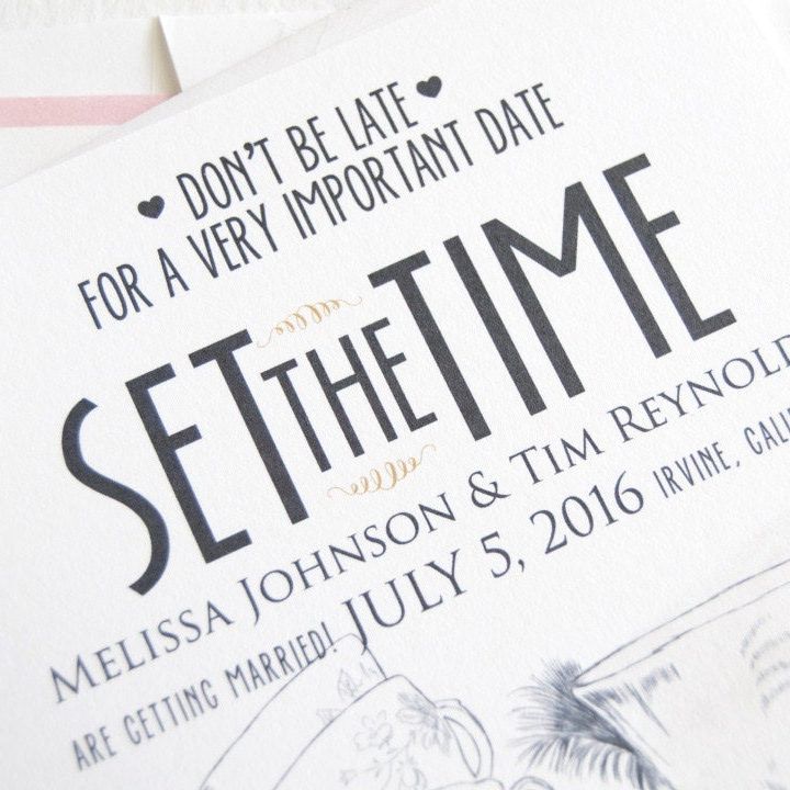 Alice in Wonderland Inspired, Mad Hatter, Teacups, Clock, Fairytale Wedding, Save the Date Cards Save the Dates (set of 25 cards)