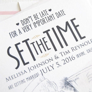 Alice in Wonderland Inspired, Mad Hatter, Teacups, Clock, Fairytale Wedding, Save the Date Cards Save the Dates (set of 25 cards)