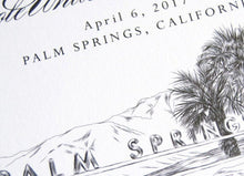 Load image into Gallery viewer, Palm Springs Skyline Weddings Rehearsal Dinner Invitations (set of 25 cards)
