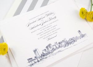 Richmond Skyline Wedding Invitations Package (Sold in Sets of 10 Invitations, RSVP Cards + Envelopes)