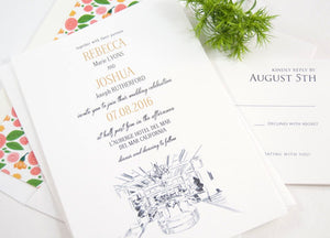 L'Auberge Del Mar Wedding Invitations  (Sold in Sets of 10 Invitations, RSVP Cards + Envelopes)