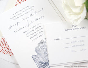 Aria Hotel, Las Vegas Destination Wedding Invitations Package (Sold in Sets of 10 Invitations, RSVP Cards + Envelopes)