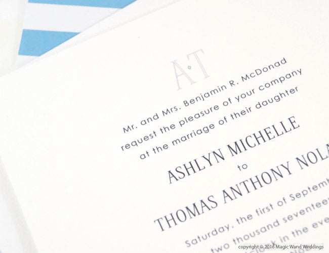 Martha's Vineyard Skyline Destination Wedding Invitations Package (Sold in Sets of 10 Invitations, RSVP Cards + Envelopes)